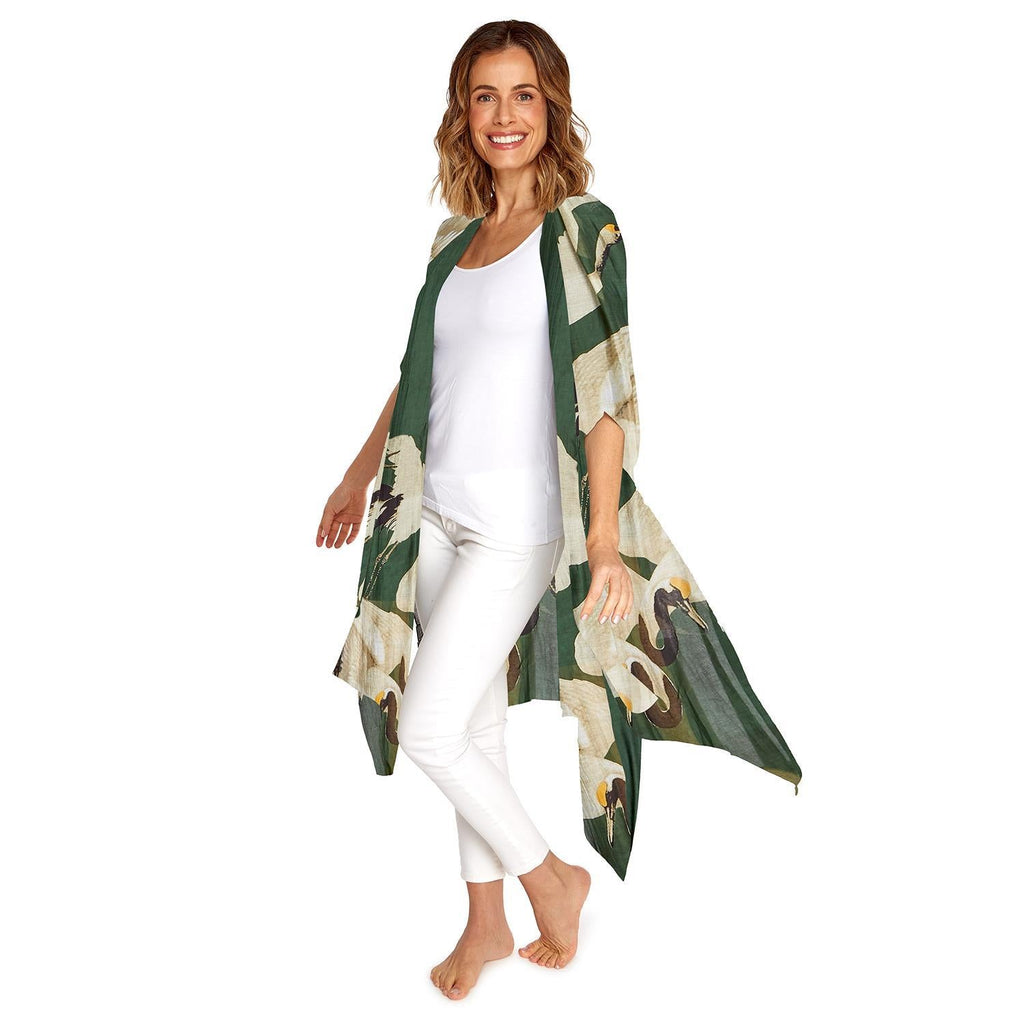 Heron Kimono - Forest Green - Mockingbird on Broad