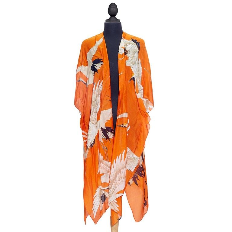 Heron Kimono - Tangerine - Mockingbird on Broad