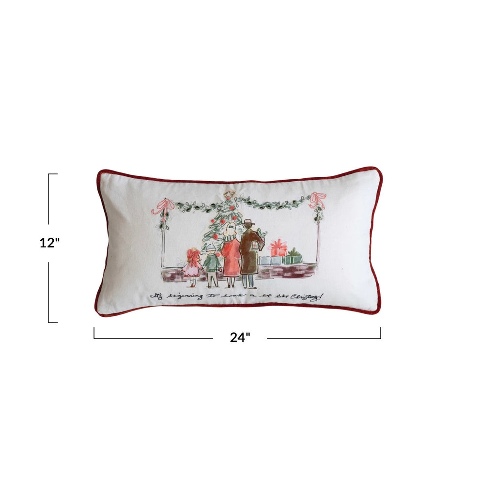 Holiday Lumbar Pillow - Mockingbird on Broad