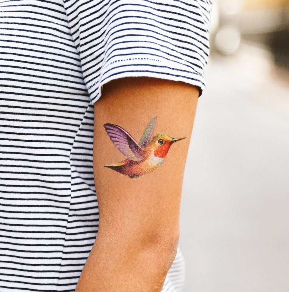 Tattly Temporary Tattoo - Hummingbird - Mockingbird on Broad