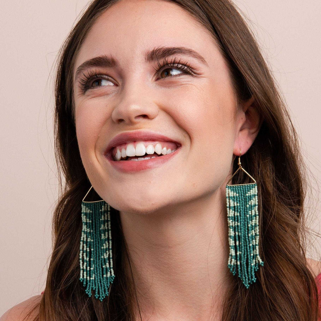 Ink + Alloy Earrings - Emilie - Teal - Mockingbird on Broad