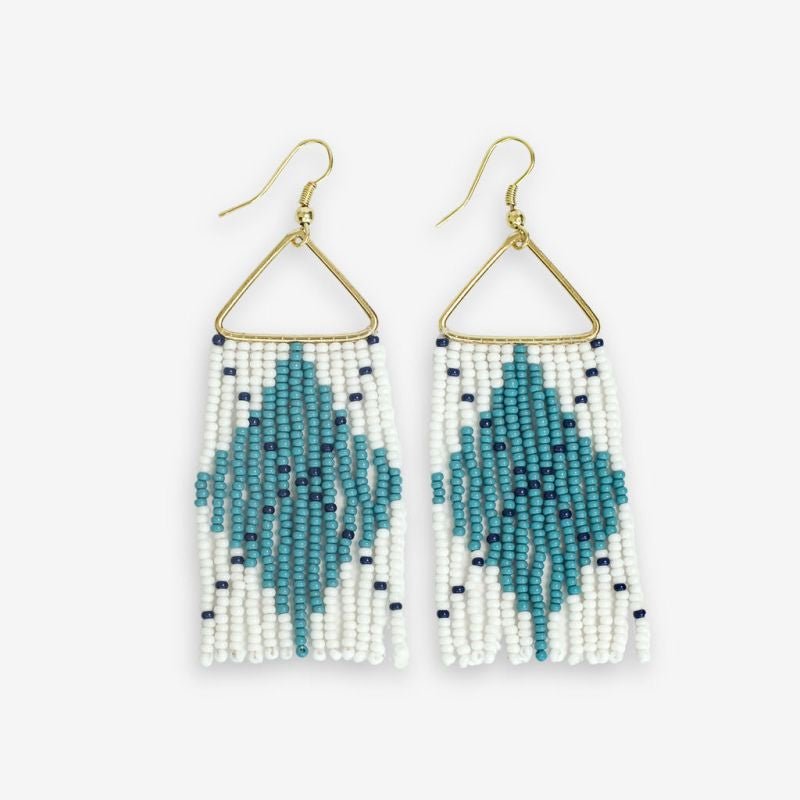 Ink+Alloy Whitney Earrings - Blue + White - Mockingbird on Broad