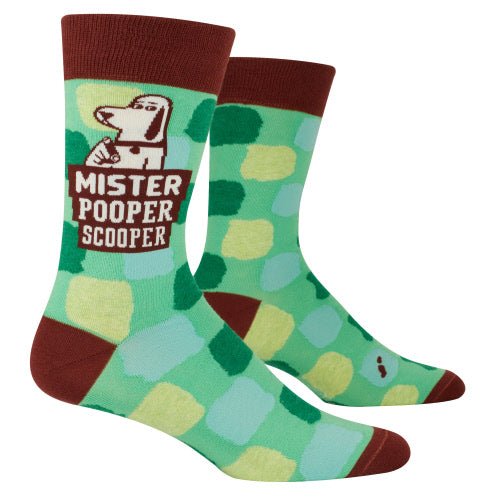 Men's Crew Socks - Mister Pooper Scooper - Mockingbird on Broad