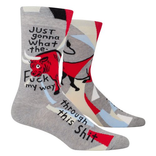 Men's Crew Socks - WTF My Way Through - Mockingbird on Broad