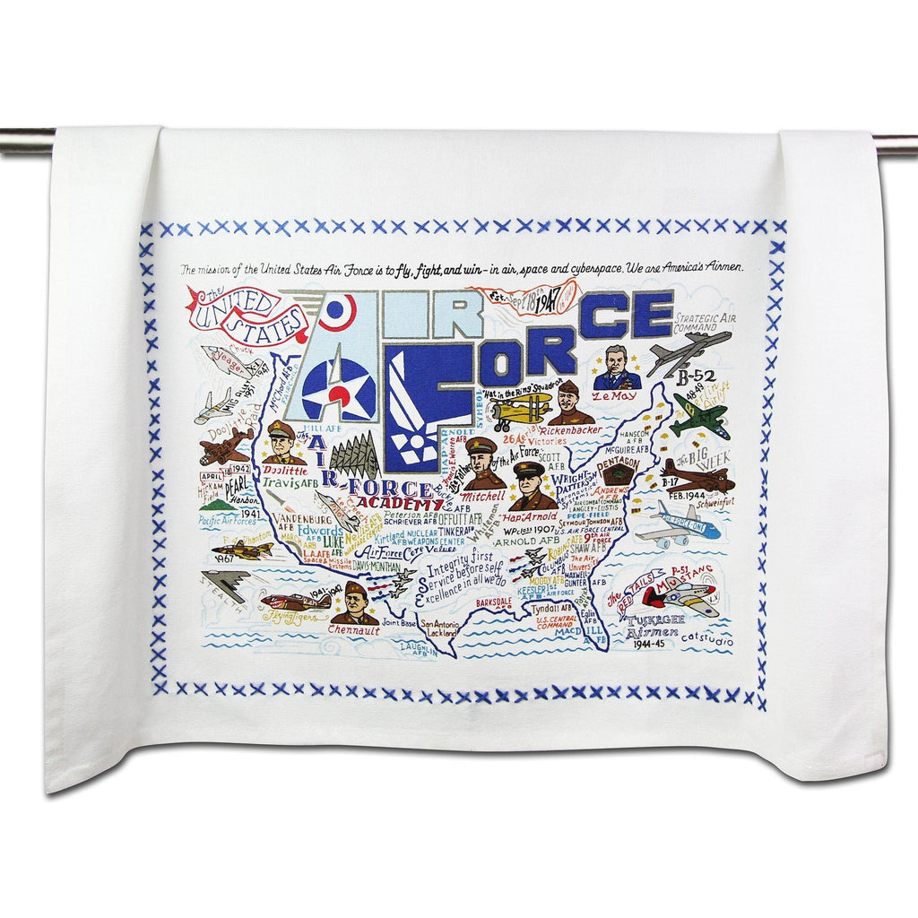 Military Collection Dish Towel - Air Force - Mockingbird on Broad