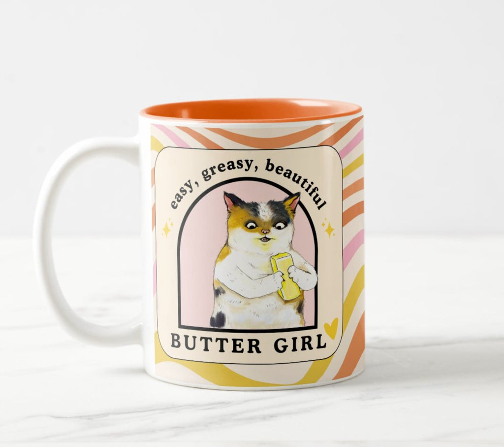 Mug | Easy, Greasy, Beautiful Butter Girl - Mockingbird on Broad