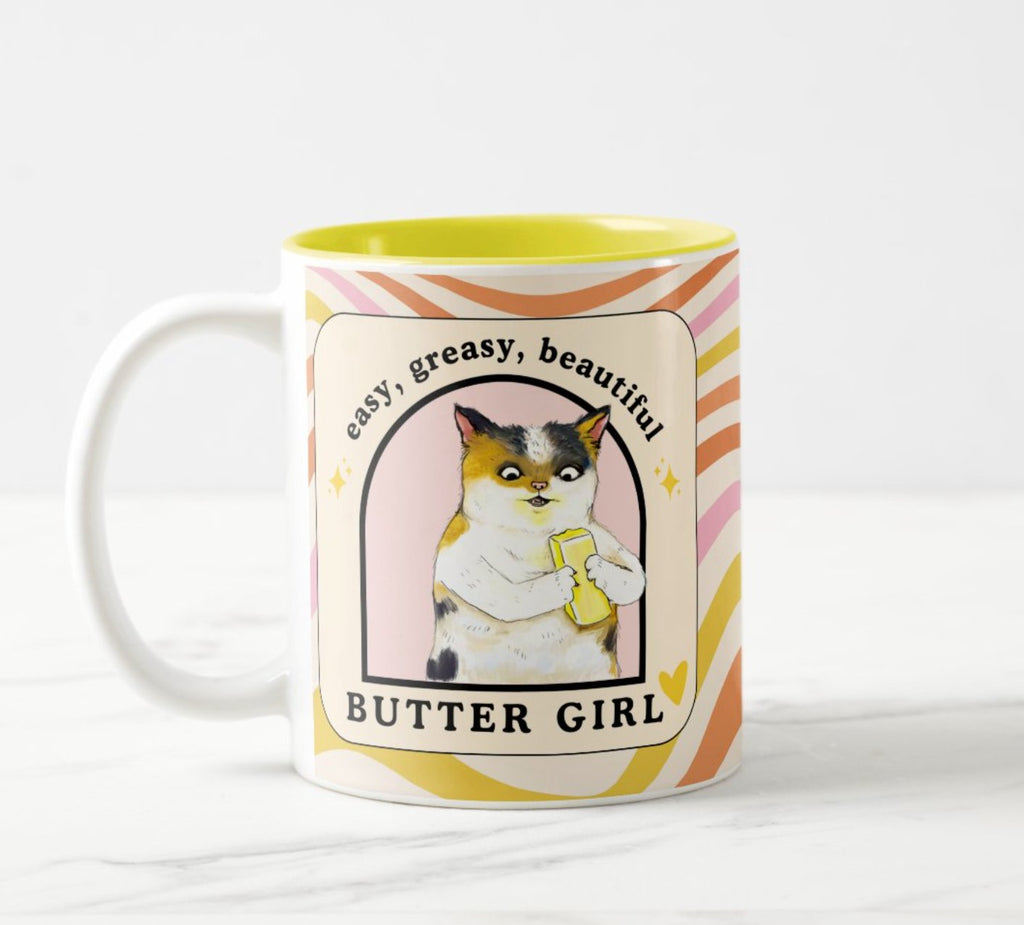 Mug | Easy, Greasy, Beautiful Butter Girl - Mockingbird on Broad