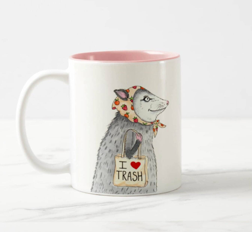 Mug | Possum With Fruit Kerchief and Shopping Tote - Mockingbird on Broad