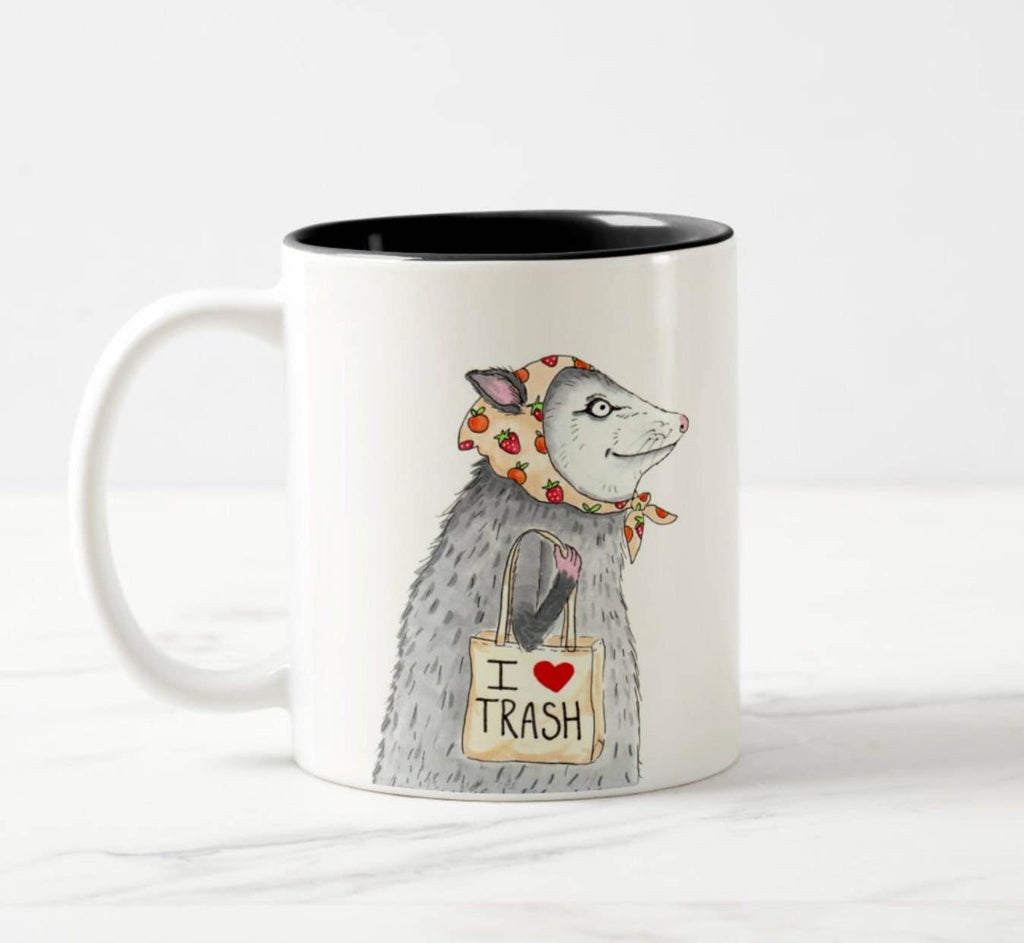 Mug | Possum With Fruit Kerchief and Shopping Tote - Mockingbird on Broad