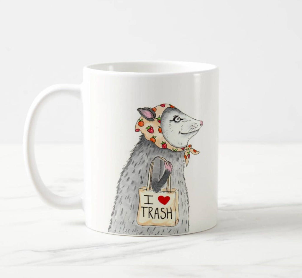 Mug | Possum With Fruit Kerchief and Shopping Tote - Mockingbird on Broad