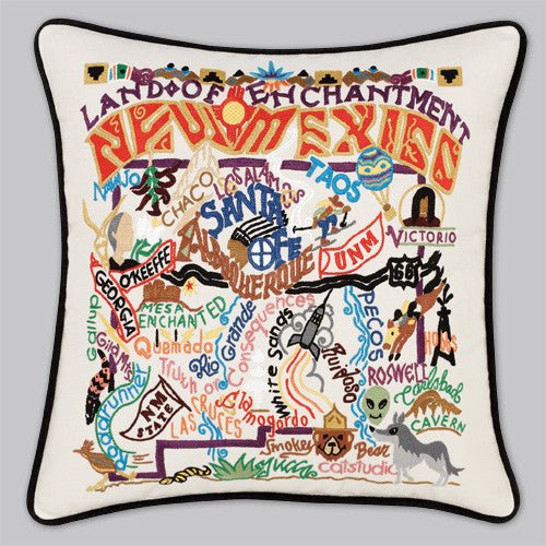 catstudio - New Mexico Pillow - Mockingbird on Broad
Capturing the essence of a place, each of our geography collection pillows is EMBROIDERED by HAND on 100% organic cotton.