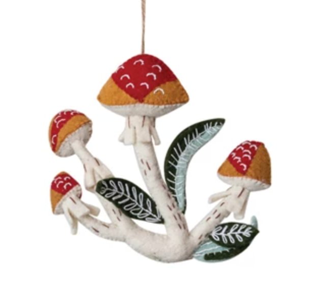 Ornament - Felt Mushrooms - Mockingbird on Broad