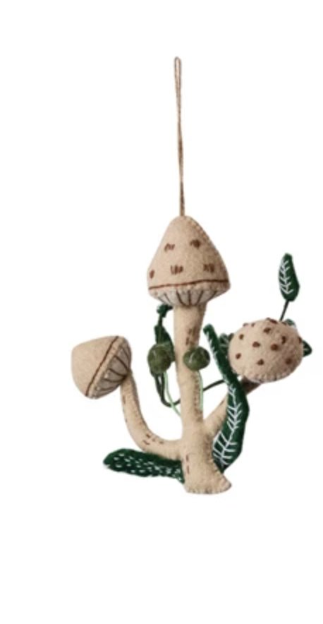 Ornament - Felt Mushrooms - Mockingbird on Broad