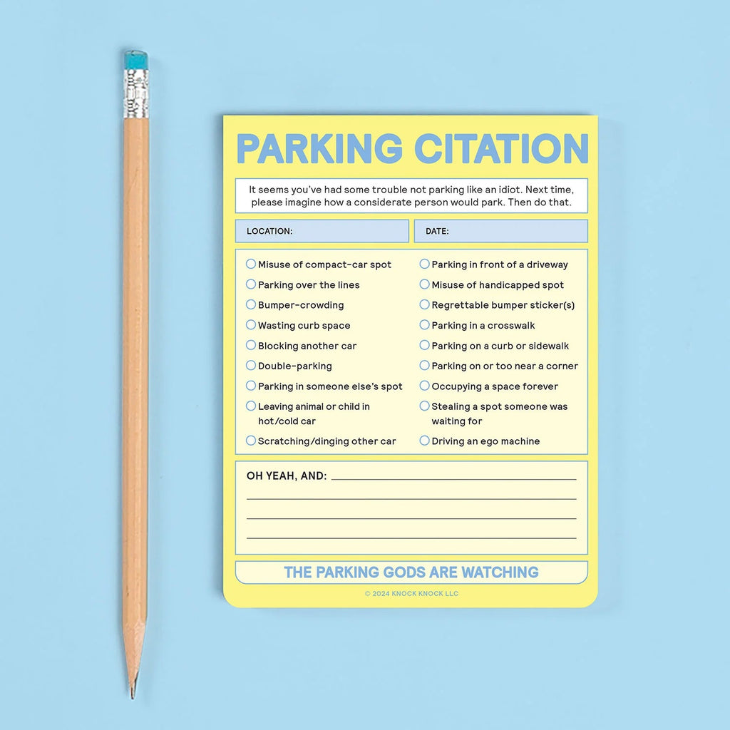 Parking Citation Notepad - Mockingbird on Broad