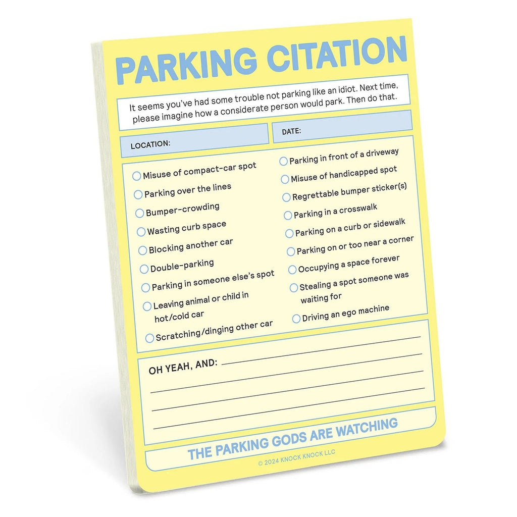 Parking Citation Notepad - Mockingbird on Broad