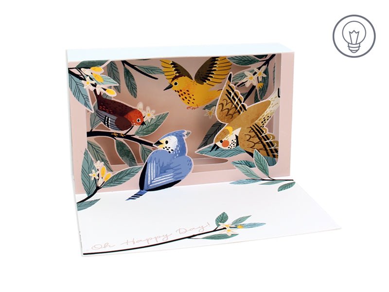 Pop Up Card - Feathered Friends - Mockingbird on Broad