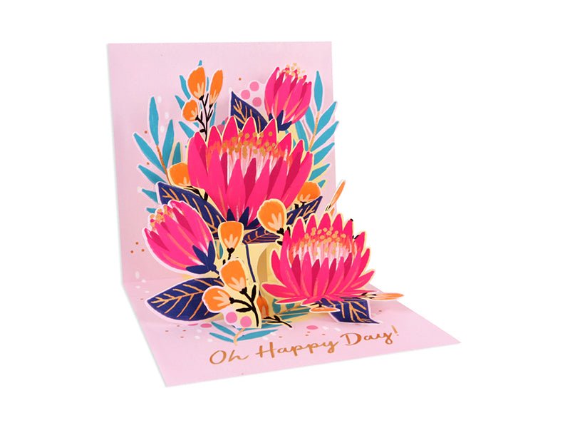 Pop Up Card - Protea - Mockingbird on Broad