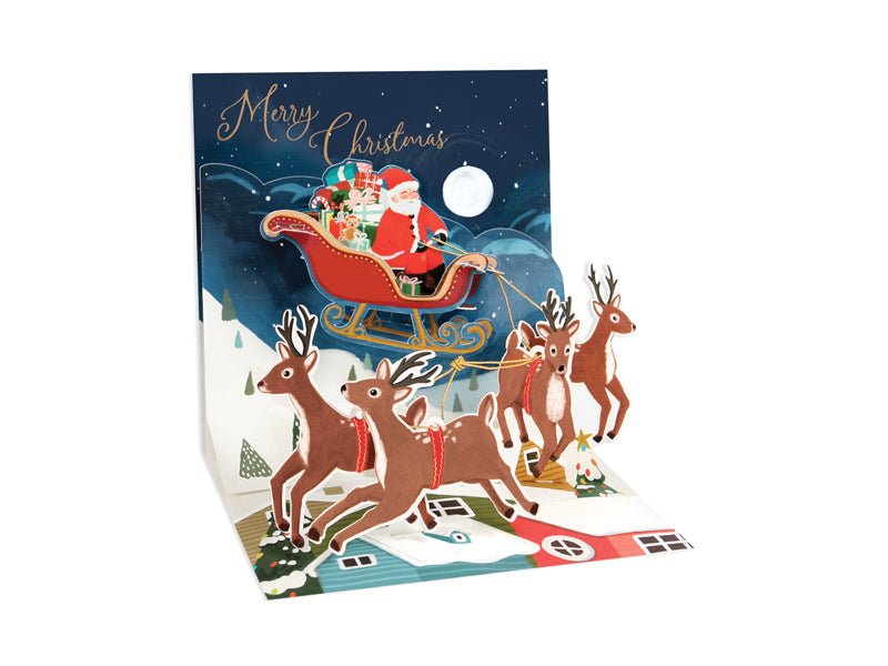 Pop Up Card - Santa's Sleigh - Mockingbird on Broad