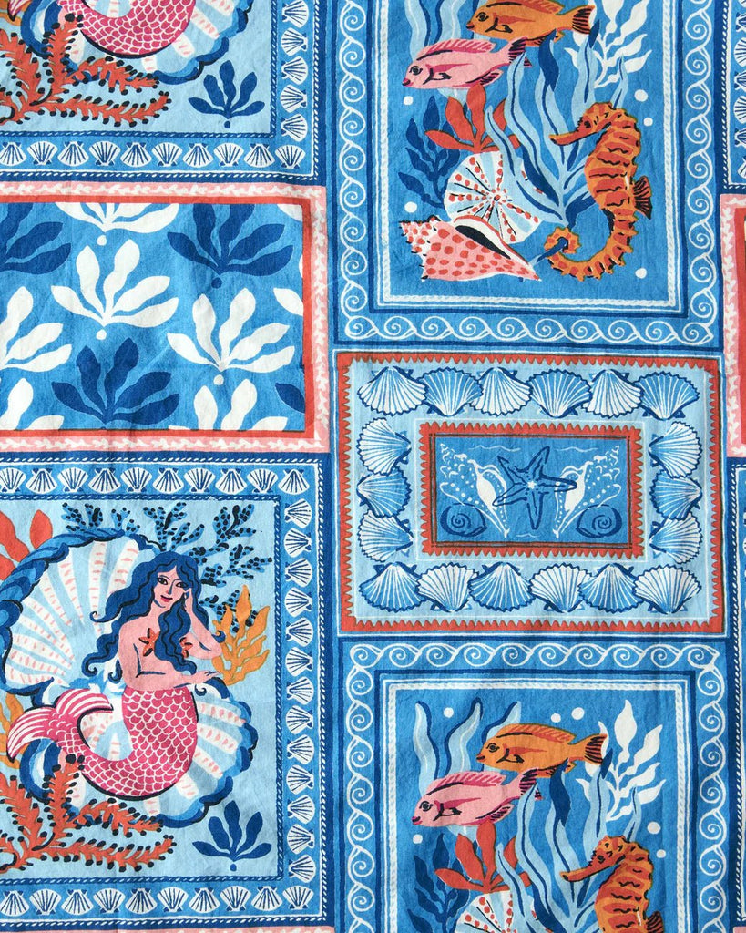 Printfresh - Tidal Tapestry Robe - Saltwater Blue - Mockingbird on Broad