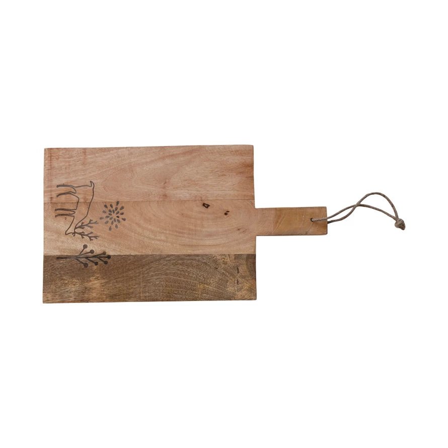 Reindeer Mango Wood Cutting Board - Mockingbird on Broad