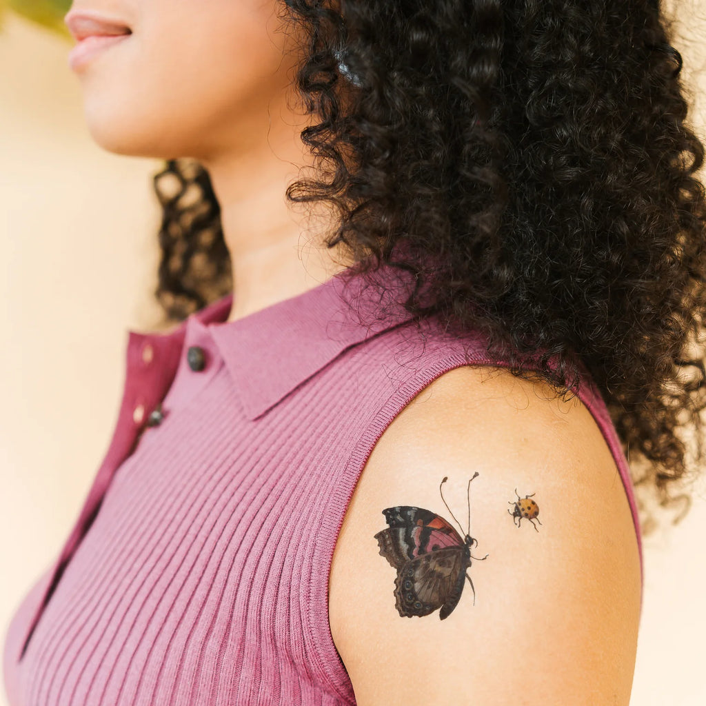 Tattly Temporary Tattoo - Beetle & Butterfly Tattoo - Mockingbird on Broad