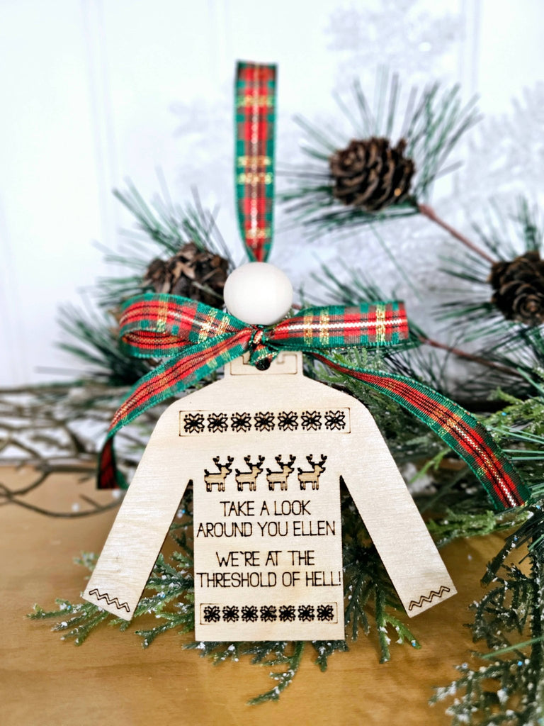 Threshold of hell ornament - National Lampoons Christmas quote - Mockingbird on Broad