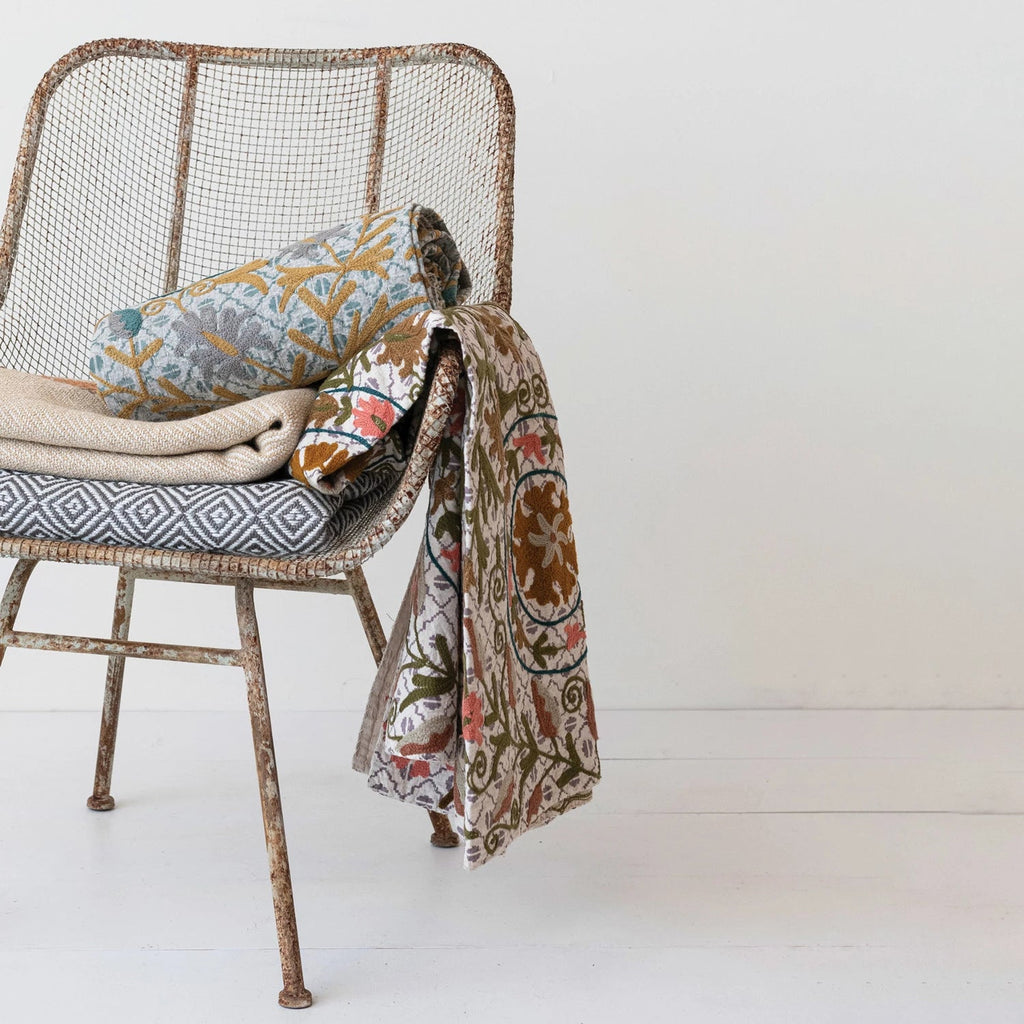 Voile Kantha Throw - Mockingbird on Broad