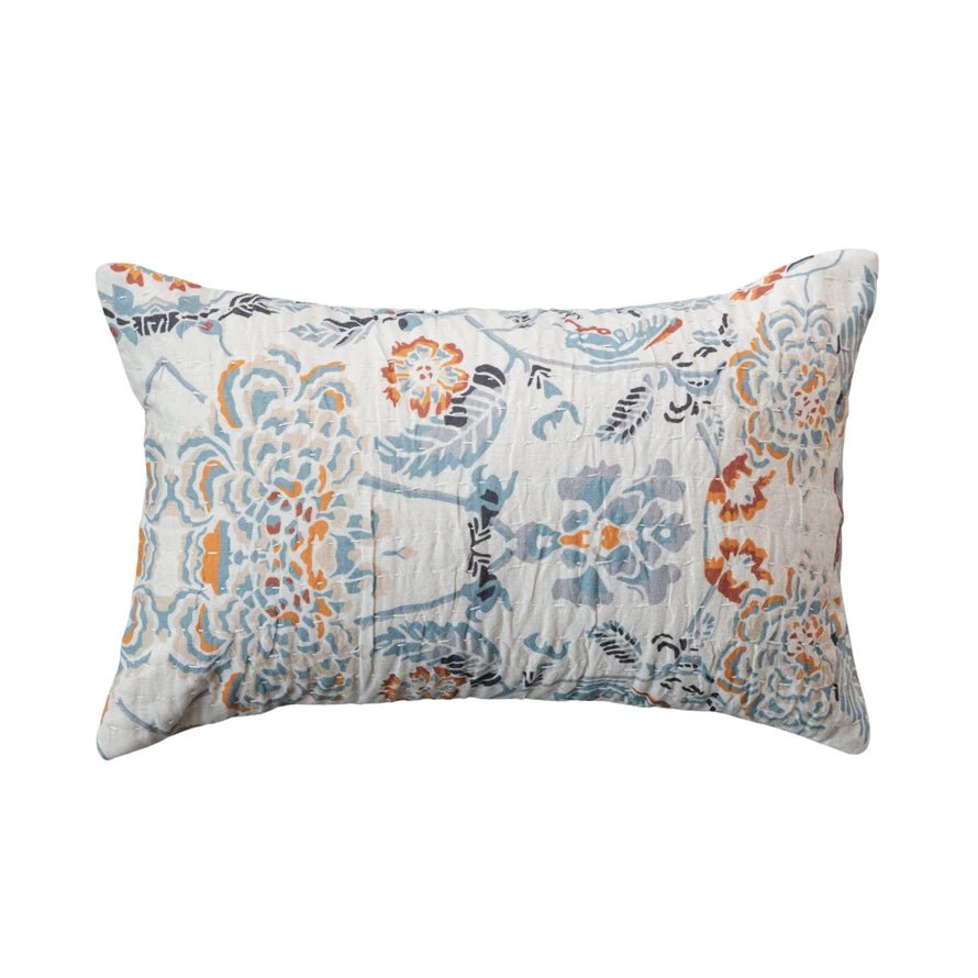 Voile Printed Lumbar Pillow - Mockingbird on Broad