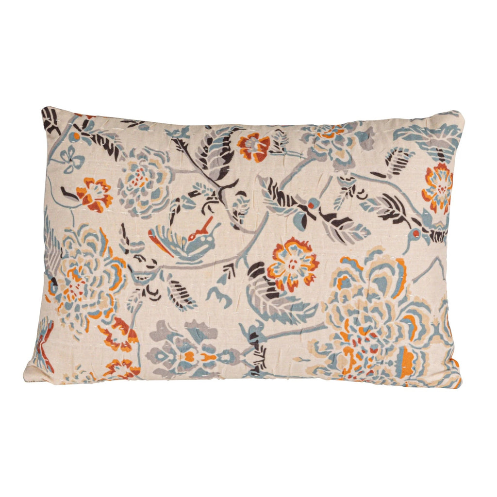 Voile Printed Lumbar Pillow - Mockingbird on Broad