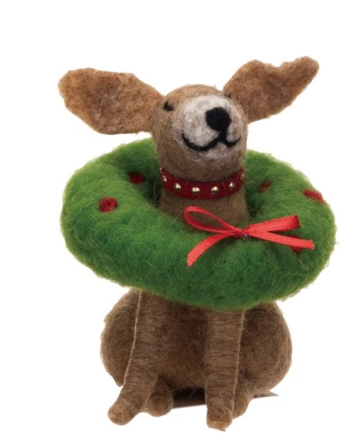 Wool Felt Christmas Dog, 4 Styles - Mockingbird on Broad