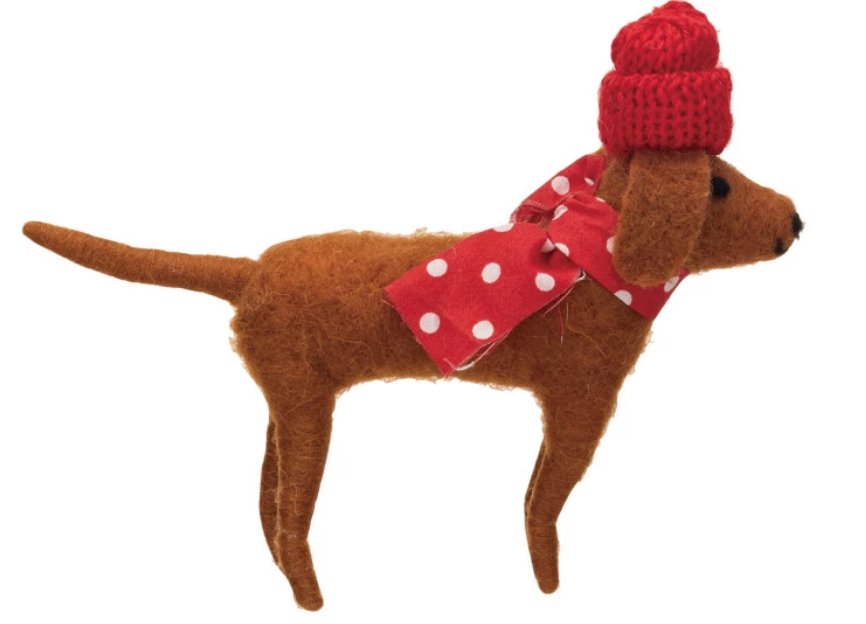 Wool Felt Christmas Dog, 4 Styles - Mockingbird on Broad