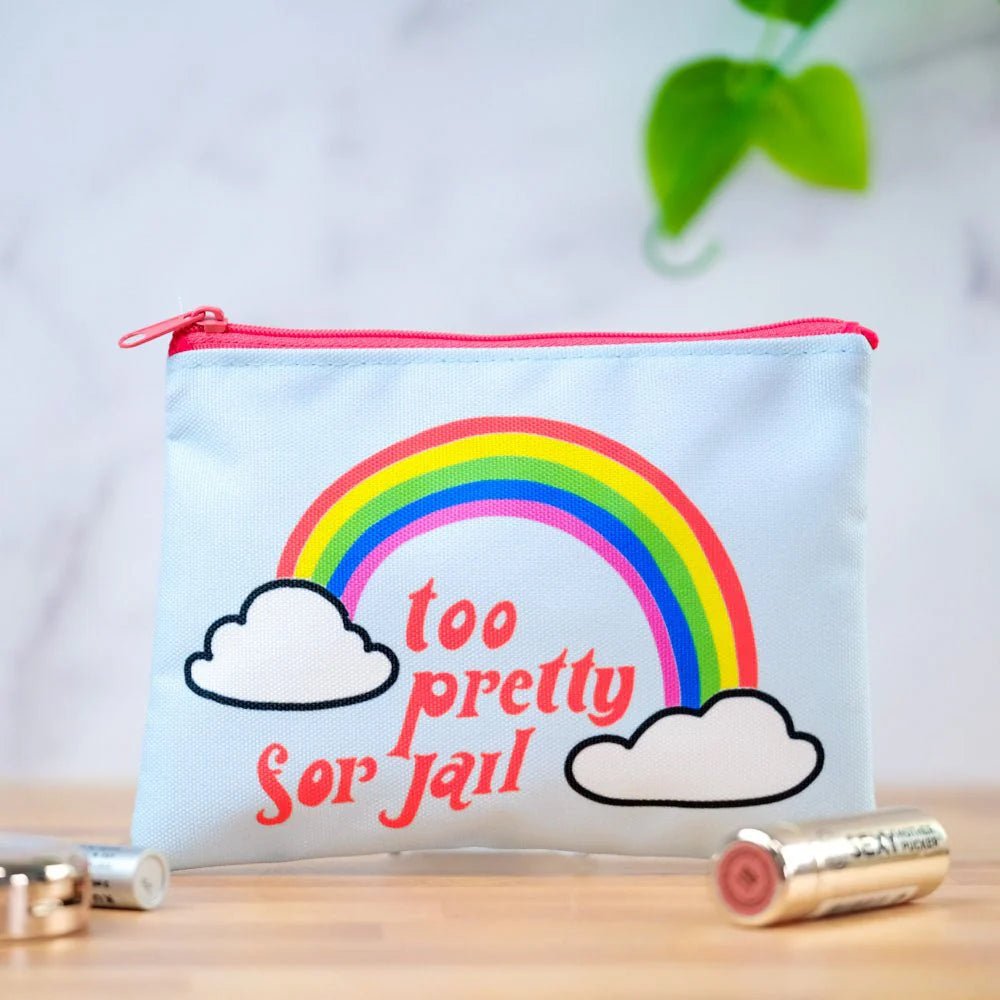 Zip Pouch - Too Pretty For Jail - Mockingbird on Broad