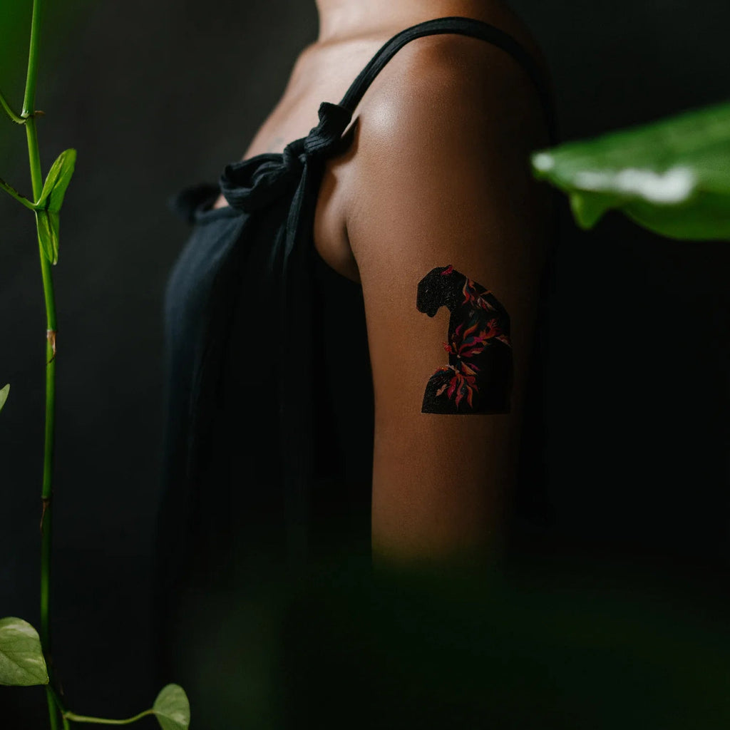 Tattly Temporary Tattoo - Fierce Flower - Mockingbird on Broad